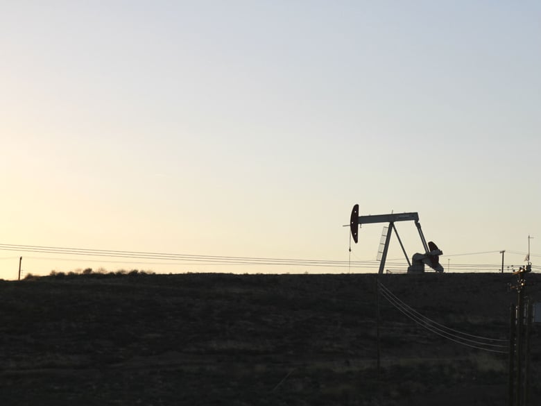 An oil derrick near Bakersfield, California on September 29, 2016.